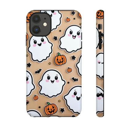 Phone Cases - Cute Ghost Pattern - Halloween Gift for iPhone 16, Samsung, Google Pixel