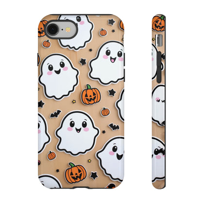 Phone Cases - Cute Ghost Pattern - Halloween Gift for iPhone 16, Samsung, Google Pixel