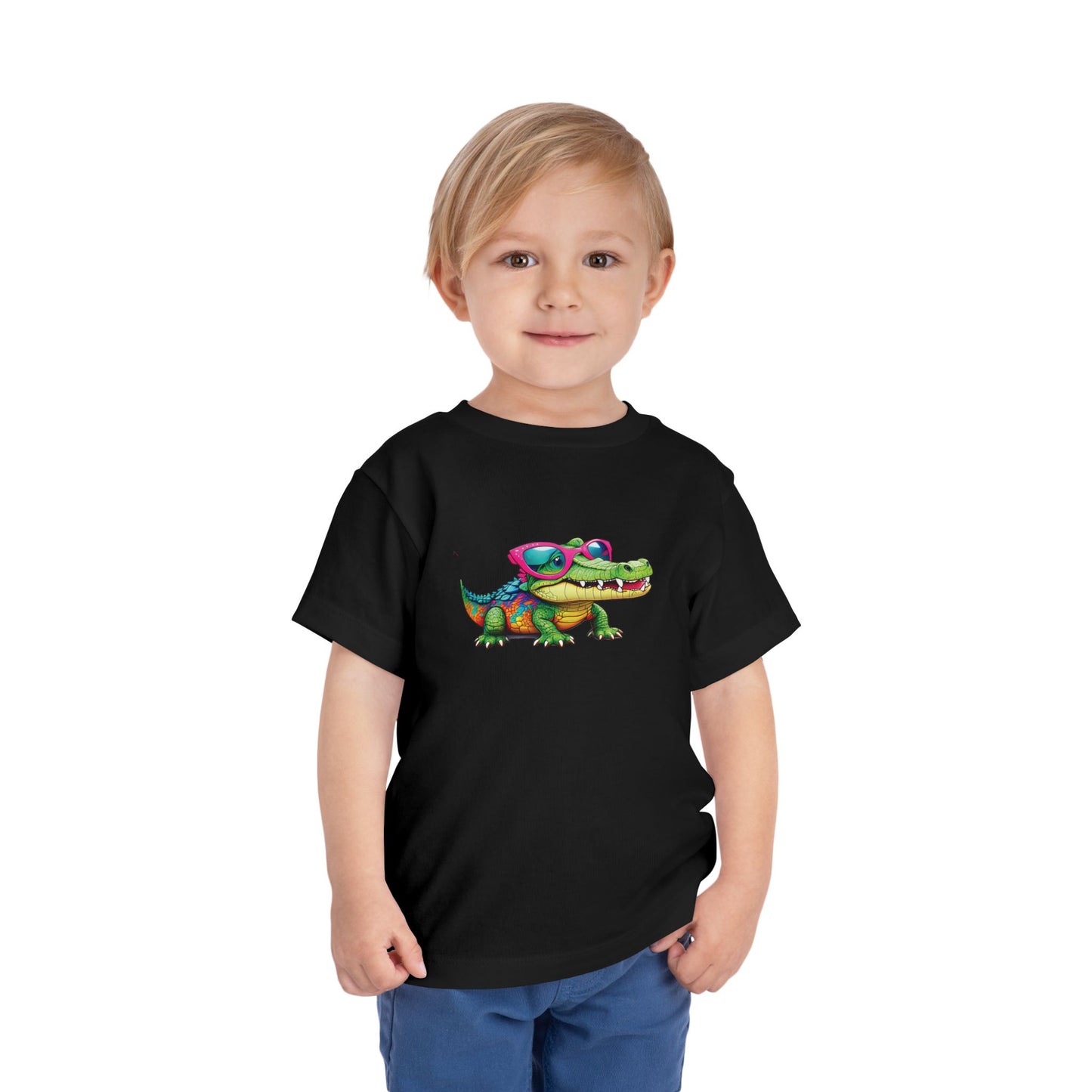 Cute Crocodile Toddler Short Sleeve Tee