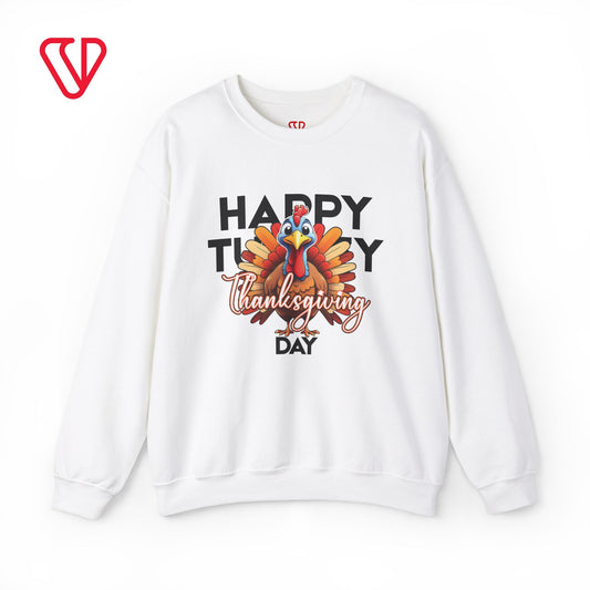 Thankful & Cozy Turkey Day Sweatshirt – Perfect for Thanksgiving Comfort! - Thanksgiving Cozy crewneck sweatshirt