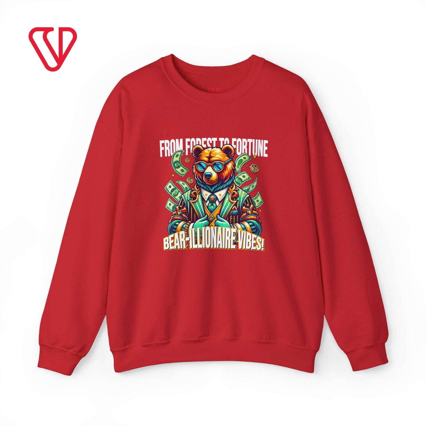 Billionaire Bear Crewneck Sweatshirt - Winter Holiday Gift for Men and Women