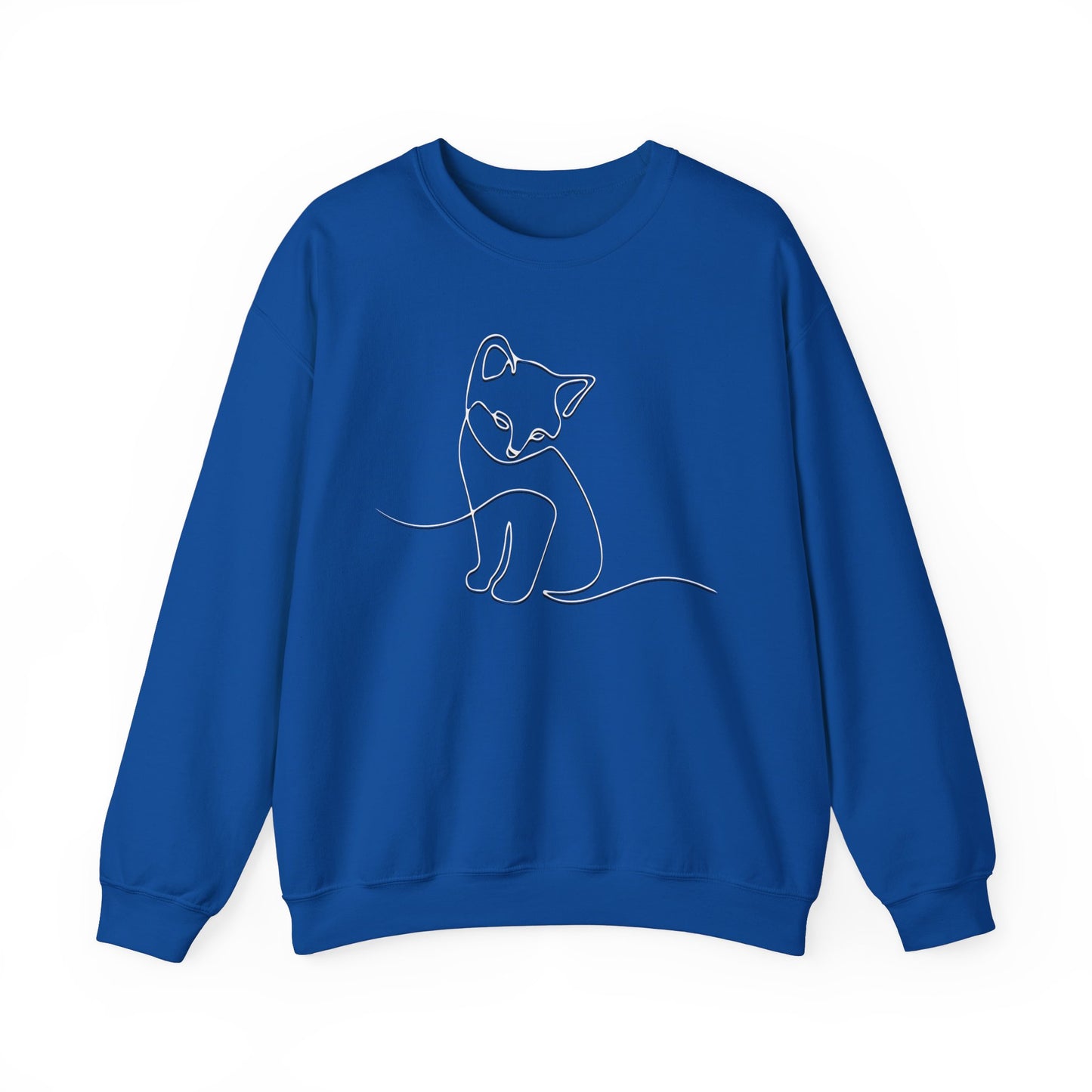 "Life's purrfect with a cat!" Crewneck Sweatshirt