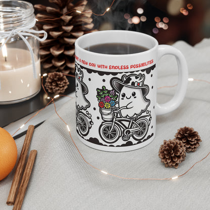 A cup of tea or coffee is the best way to start a new day with endless possibilities: Mug 11oz