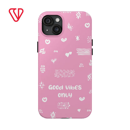 Phone Case - "Good Vibes Only" Minimal Pink Design for iPhone & Samsung