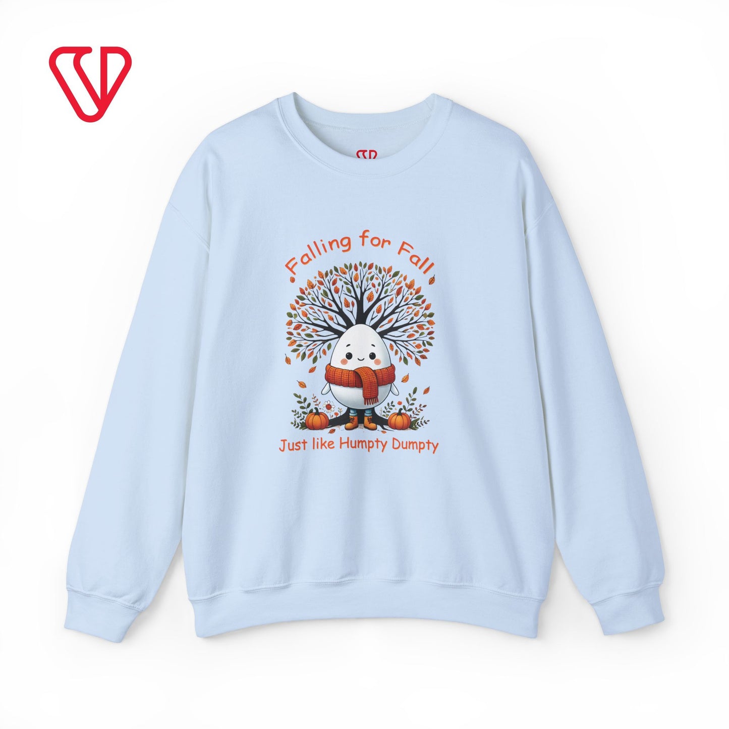 🍂 Celebrate Fall with a Twist! 🍂 Embrace the season with our Humpty Dumpty-inspired crewneck sweatshirt