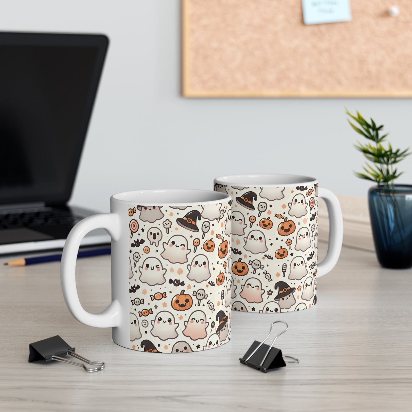 Adorably Spooky Halloween Mug: The Perfect Gift with Cute Ghosts & Playful Patterns!