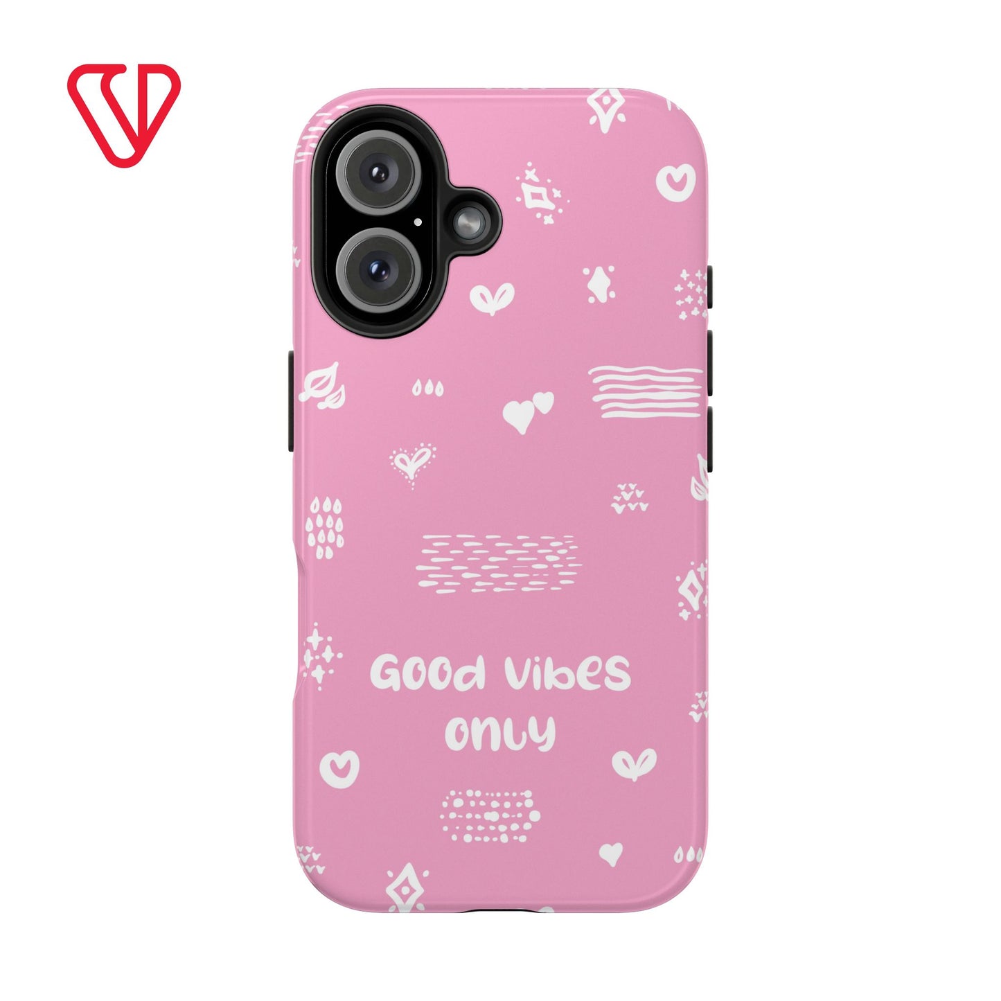 Phone Case - "Good Vibes Only" Minimal Pink Design for iPhone & Samsung