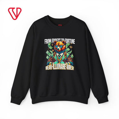 Billionaire Bear Crewneck Sweatshirt - Winter Holiday Gift for Men and Women