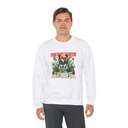 Billionaire Bear Crewneck Sweatshirt - Winter Holiday Gift for Men and Women