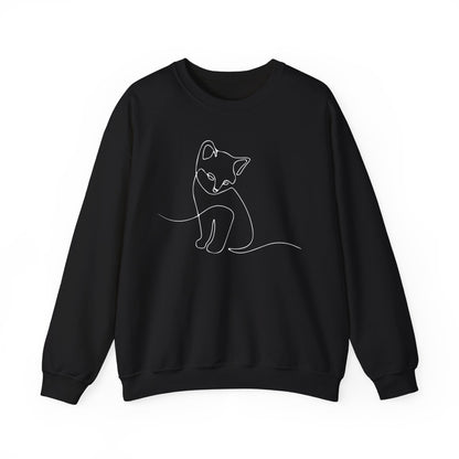 "Life's purrfect with a cat!" Crewneck Sweatshirt