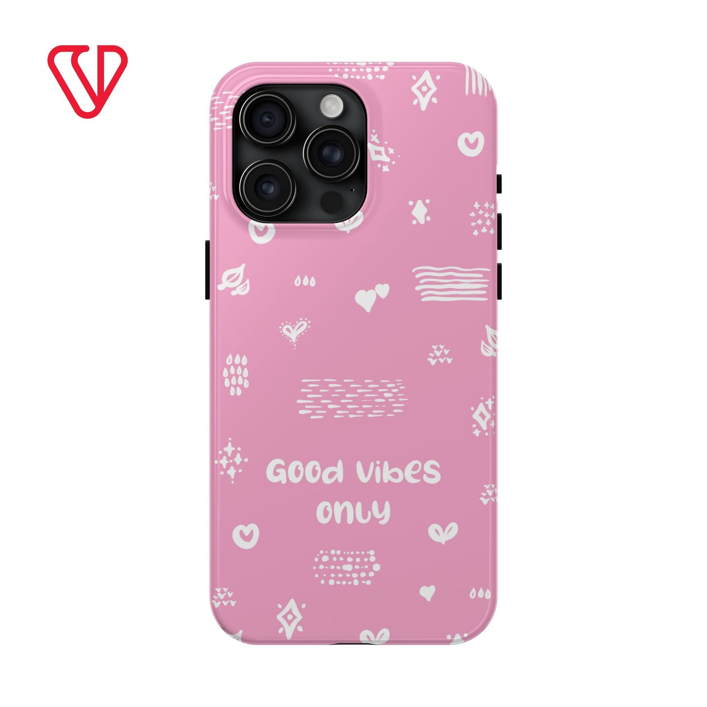 Phone Case - "Good Vibes Only" Minimal Pink Design for iPhone & Samsung