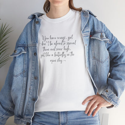 Butterfly Dreams: Empowered Tee for Confident Girls