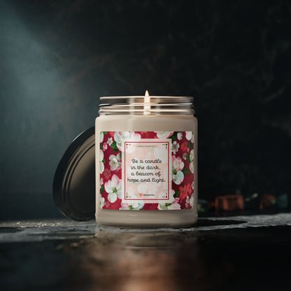 Apple Harvest Scented Soy Candle - 9oz: 'Be a candle in the dark, a beacon of hope and light.'