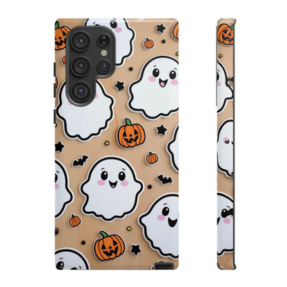 Phone Cases - Cute Ghost Pattern - Halloween Gift for iPhone 16, Samsung, Google Pixel