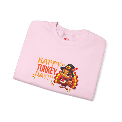 Happy Turkey Day : Thanksgiving Crewneck Sweatshirt