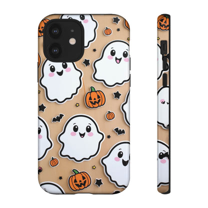 Phone Cases - Cute Ghost Pattern - Halloween Gift for iPhone 16, Samsung, Google Pixel