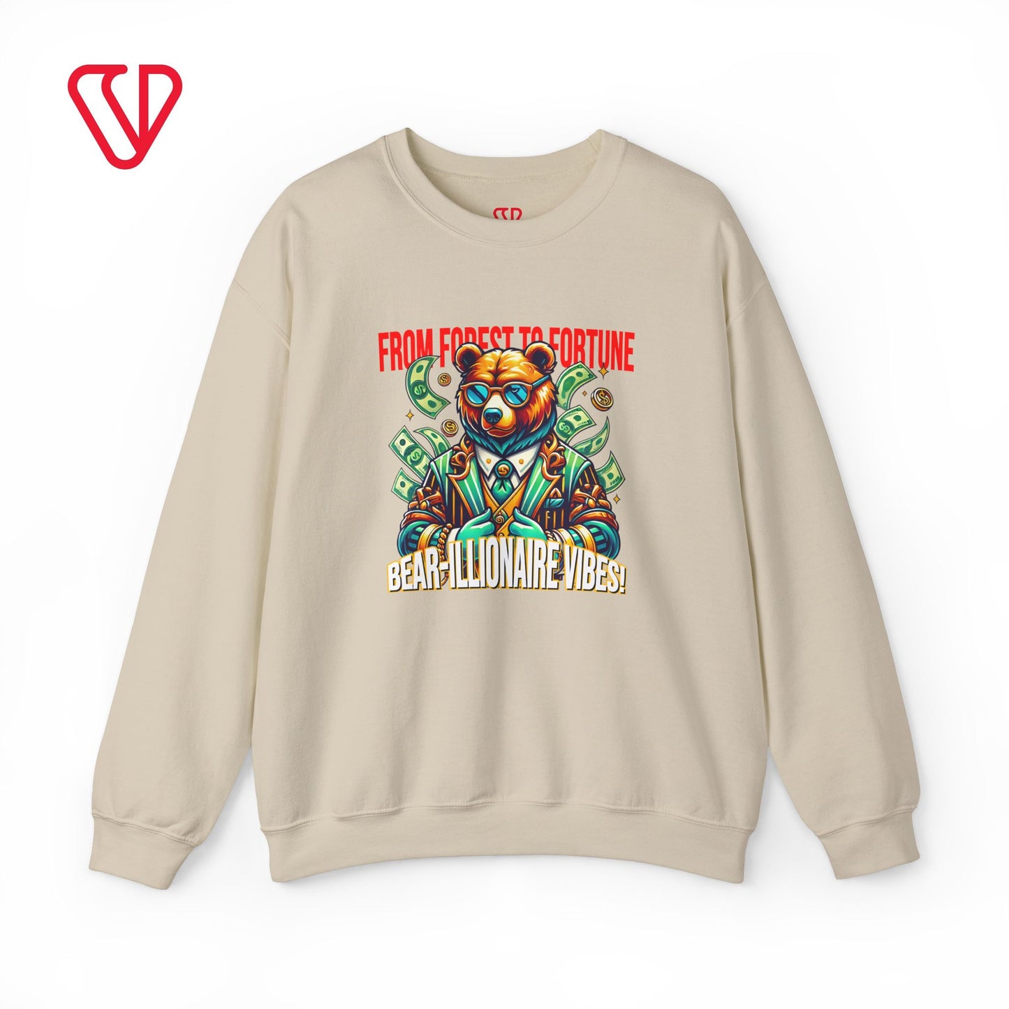 Billionaire Bear Crewneck Sweatshirt - Winter Holiday Gift for Men and Women