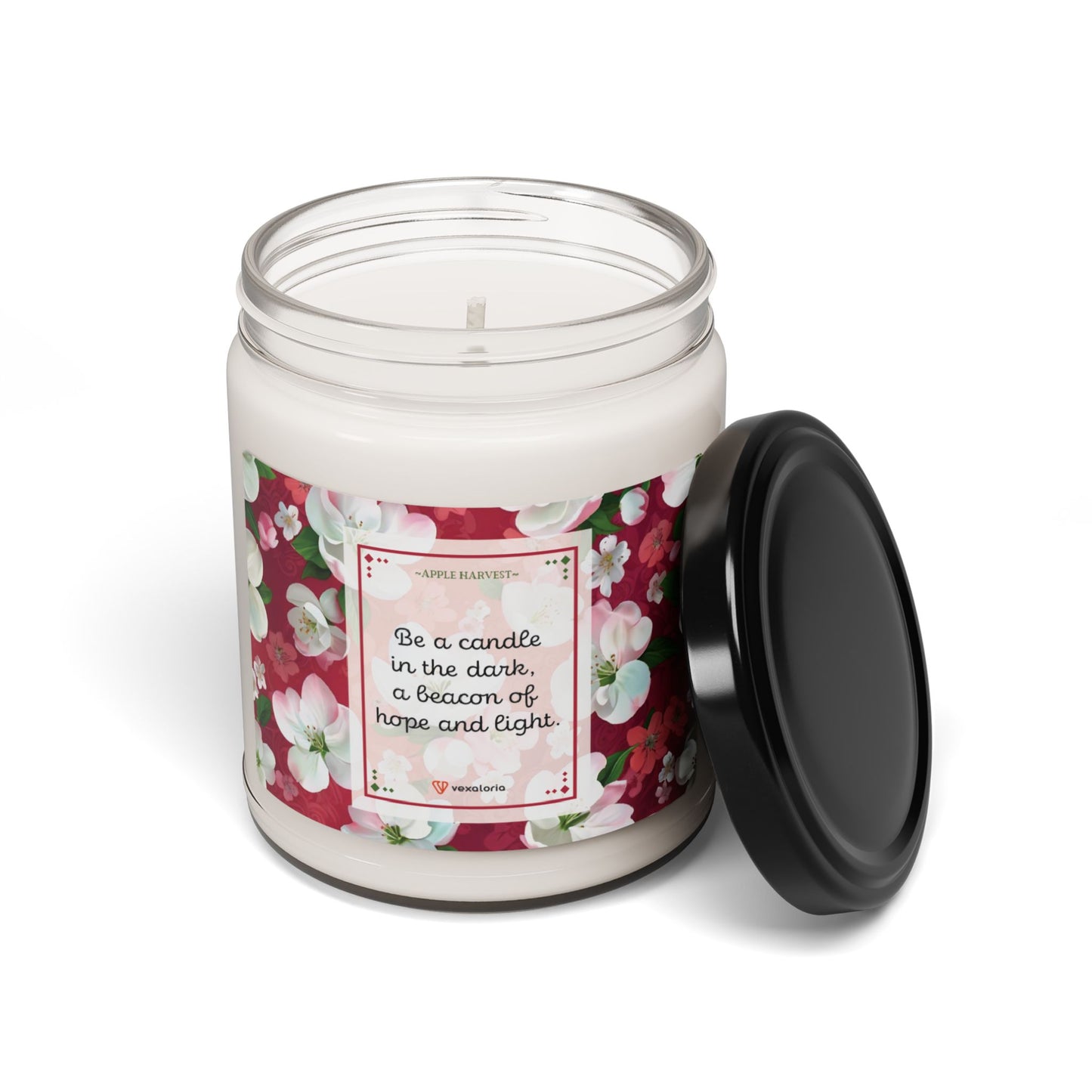 Apple Harvest Scented Soy Candle - 9oz: 'Be a candle in the dark, a beacon of hope and light.'