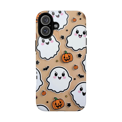 Phone Cases - Cute Ghost Pattern - Halloween Gift for iPhone 16, Samsung, Google Pixel