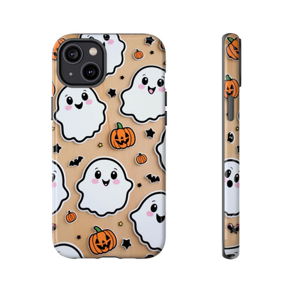 Phone Cases - Cute Ghost Pattern - Halloween Gift for iPhone 16, Samsung, Google Pixel