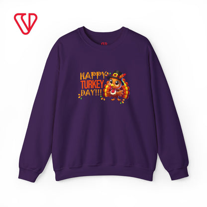 Happy Turkey Day : Thanksgiving Crewneck Sweatshirt