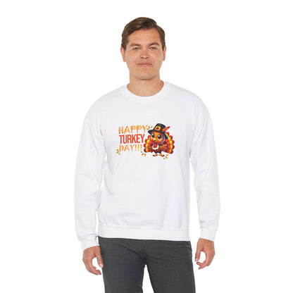 Happy Turkey Day : Thanksgiving Crewneck Sweatshirt