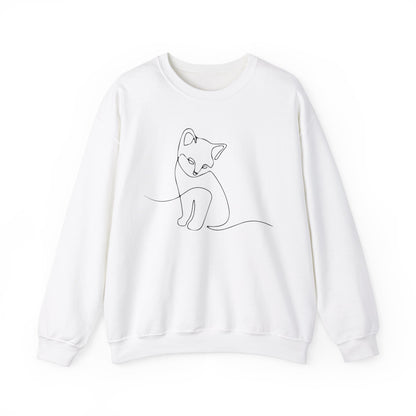 "Life's purrfect with a cat!" Crewneck Sweatshirt