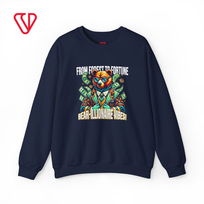 Billionaire Bear Crewneck Sweatshirt - Winter Holiday Gift for Men and Women