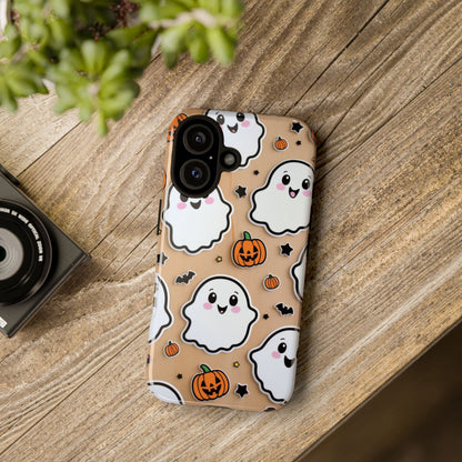 Phone Cases - Cute Ghost Pattern - Halloween Gift for iPhone 16, Samsung, Google Pixel