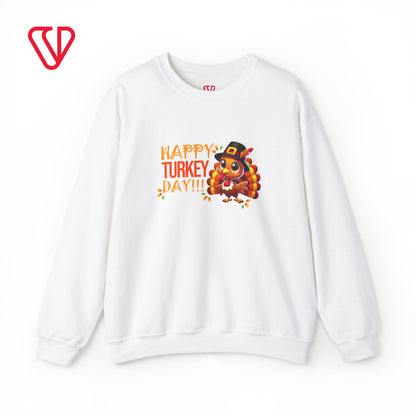 Happy Turkey Day : Thanksgiving Crewneck Sweatshirt