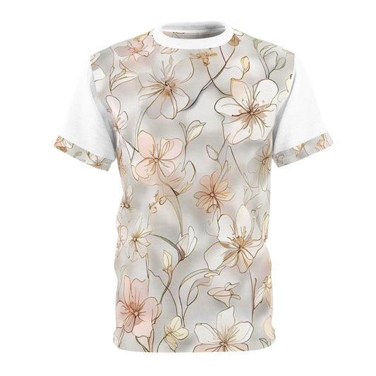 Chic Light Color Floral Print T-Shirts for Women and Girls - Stylish, Comfortable, and Trendy