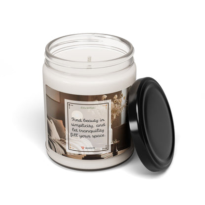 Unscented  Soy Candle - 9oz: 'Find beauty in simplicity, and let tranquility fill your space.'