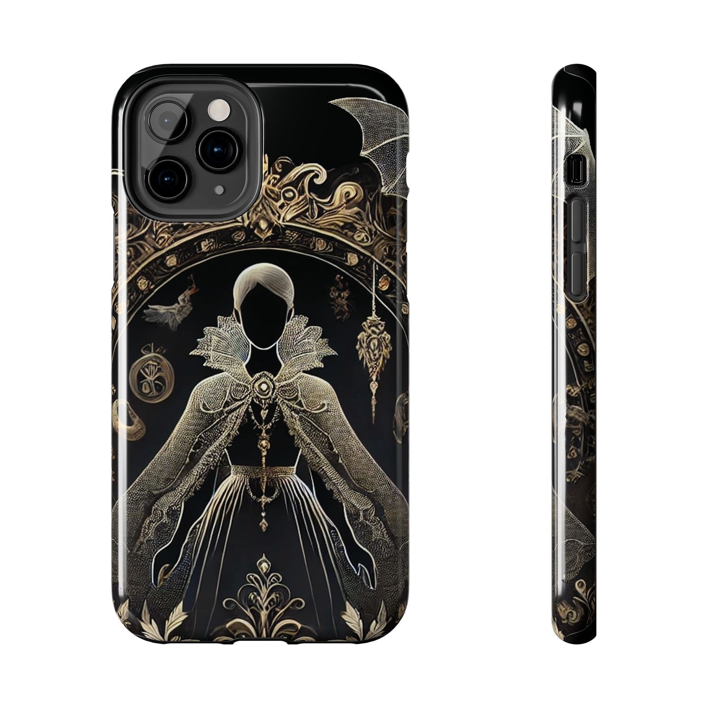 Phone Cases - Halloween Black Beauty Golden Design Luxury Trendy Gift