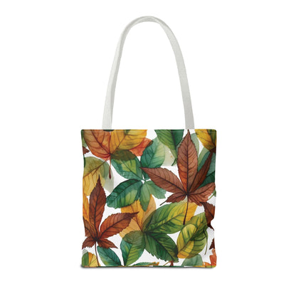 Eco-Friendly Brown & Green Leaves Tote Bag – Stylish and Sustainable