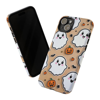 Phone Cases - Cute Ghost Pattern - Halloween Gift for iPhone 16, Samsung, Google Pixel