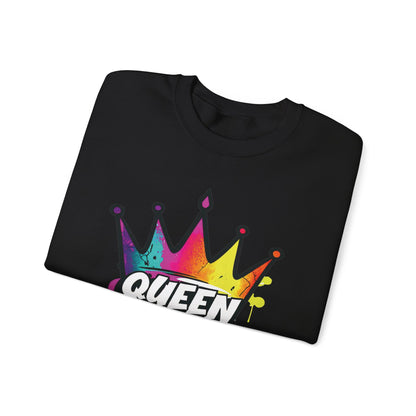 "QUEEN" Street Style Graffiti Crewneck Sweatshirt