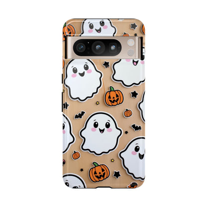 Phone Cases - Cute Ghost Pattern - Halloween Gift for iPhone 16, Samsung, Google Pixel