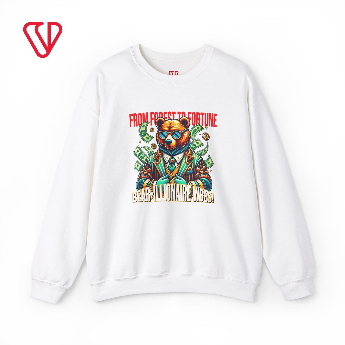 Billionaire Bear Crewneck Sweatshirt - Winter Holiday Gift for Men and Women