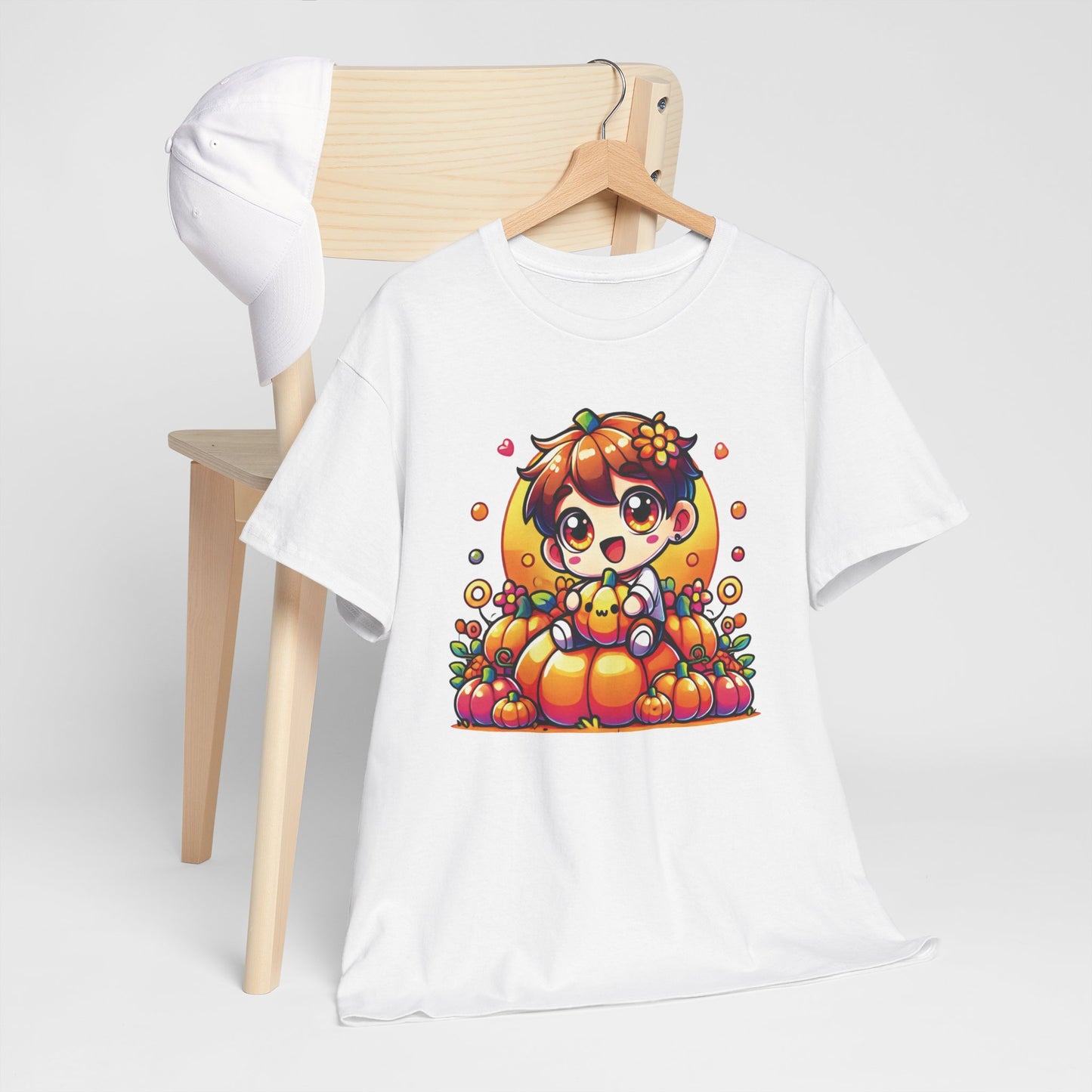 Pumped for Pumpkin Season: Embrace the Cozy Vibes with This Adorable, Squash-Tastic Design! Heavy Cotton Tee