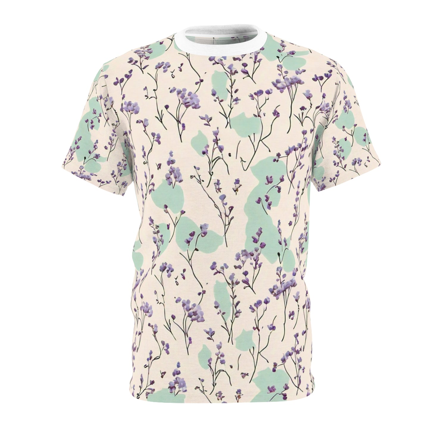 Elegant Pastel Floral Seamless Pattern Women's Tee