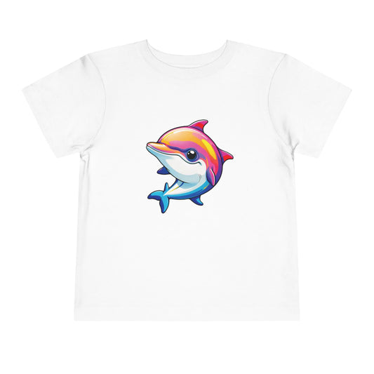 Cute Dolphin Toddler Short Sleeve Tee