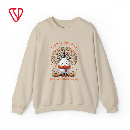 🍂 Celebrate Fall with a Twist! 🍂 Embrace the season with our Humpty Dumpty-inspired crewneck sweatshirt