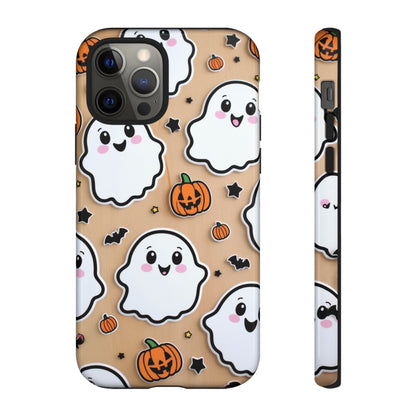 Phone Cases - Cute Ghost Pattern - Halloween Gift for iPhone 16, Samsung, Google Pixel