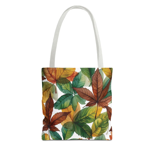 Eco-Friendly Brown & Green Leaves Tote Bag – Stylish and Sustainable