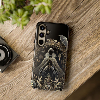 Phone Cases - iPhone 16, Google Pixel, Samsung Galaxy Halloween Black Beauty Golden Design Luxury Trendy Gift