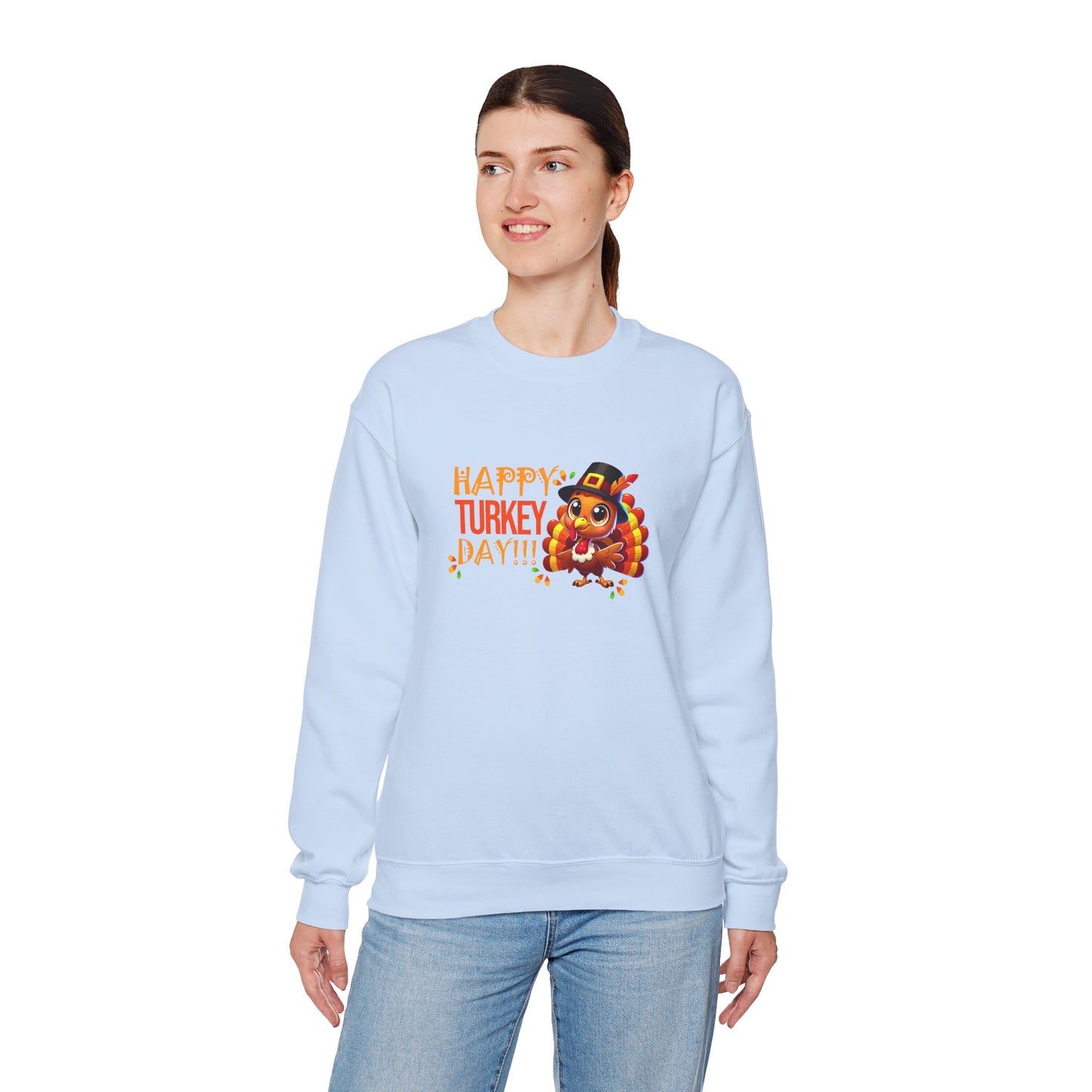 Happy Turkey Day : Thanksgiving Crewneck Sweatshirt