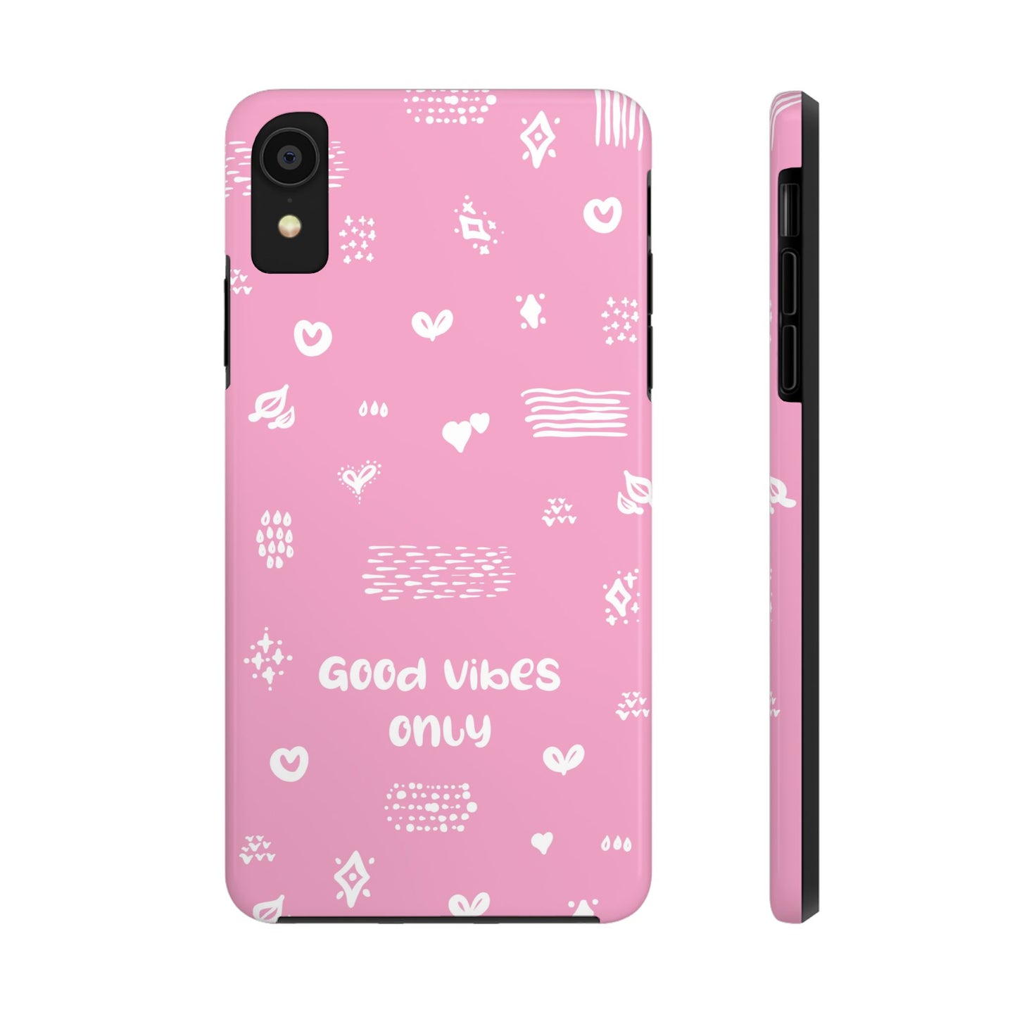 Phone Case - "Good Vibes Only" Minimal Pink Design for iPhone & Samsung