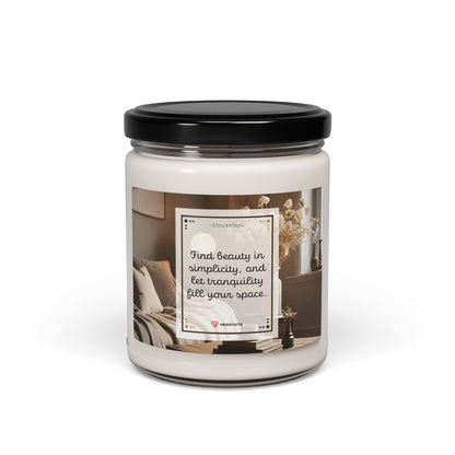 Unscented  Soy Candle - 9oz: 'Find beauty in simplicity, and let tranquility fill your space.'