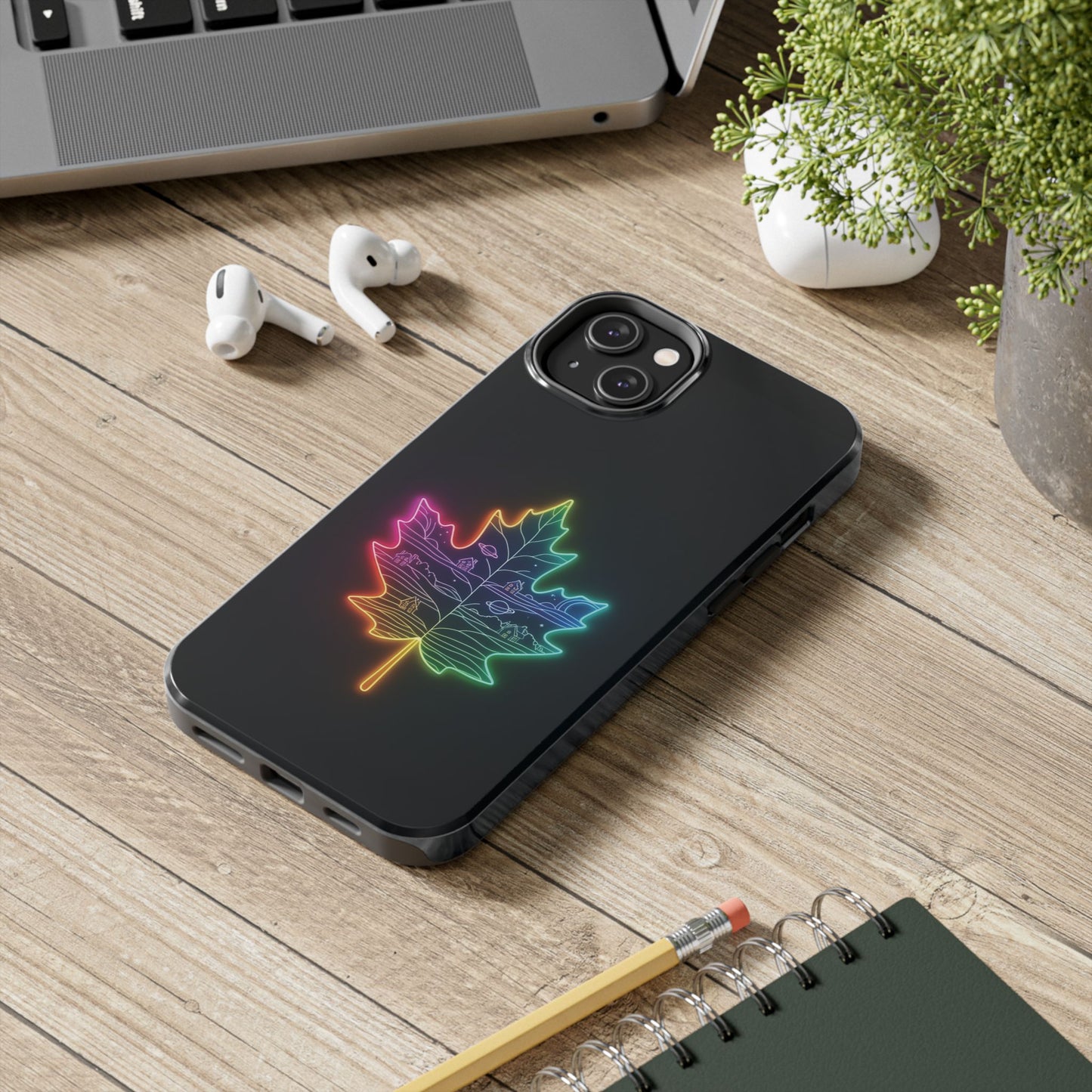 Tough Phone Cases - Neon Detailed Minimalist Design for iPhone & Samsung