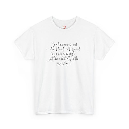 Butterfly Dreams: Empowered Tee for Confident Girls